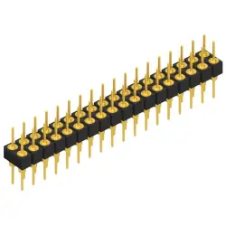 Pin header, 36 pole, pitch 2.54 mm, straight, black, MK 205 36 G