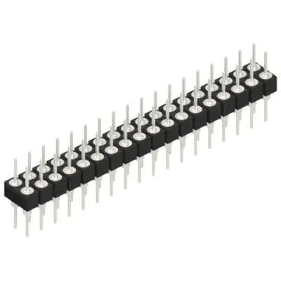 Pin header, 36 pole, pitch 2.54 mm, straight, black, MK 205 36 Z - 1