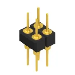 Pin header, 4 pole, pitch 2.54 mm, straight, black, MK 205 4 G