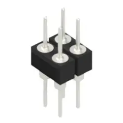 Pin header, 4 pole, pitch 2.54 mm, straight, black, MK 205 4 Z