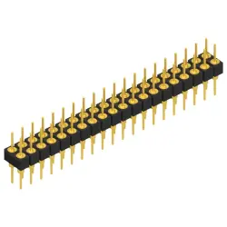 Pin header, 40 pole, pitch 2.54 mm, straight, black, MK 205 40 G