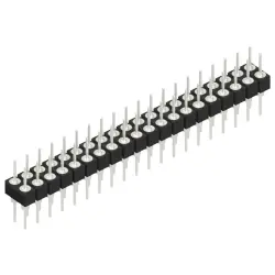 Pin header, 40 pole, pitch 2.54 mm, straight, black, MK 205 40 Z