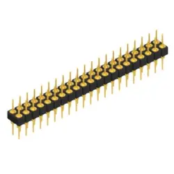 Pin header, 42 pole, pitch 2.54 mm, straight, black, MK 205 42 G