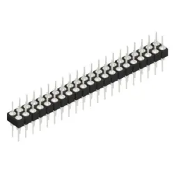Pin header, 42 pole, pitch 2.54 mm, straight, black, MK 205 42 Z