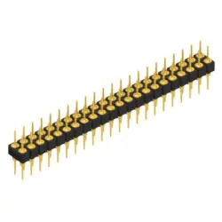Pin header, 44 pole, pitch 2.54 mm, straight, black, MK 205 44 G