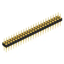 Pin header, 46 pole, pitch 2.54 mm, straight, black, MK 205 46 G