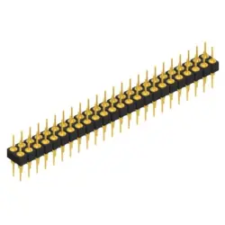 Pin header, 48 pole, pitch 2.54 mm, straight, black, MK 205 48 G