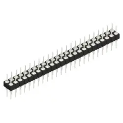 Pin header, 48 pole, pitch 2.54 mm, straight, black, MK 205 48 Z