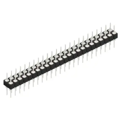 Pin header, 48 pole, pitch 2.54 mm, straight, black, MK 205 48 Z - 1