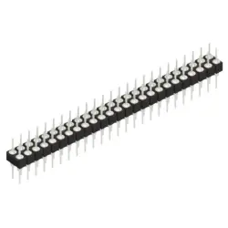 Pin header, 50 pole, pitch 2.54 mm, straight, black, MK 205 50 Z