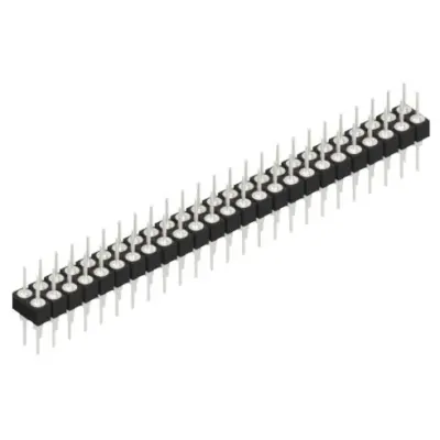 Pin header, 50 pole, pitch 2.54 mm, straight, black, MK 205 50 Z - 1