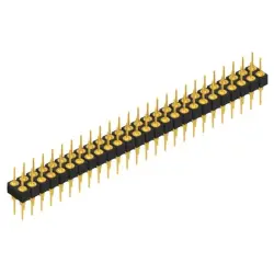 Pin header, 52 pole, pitch 2.54 mm, straight, black, MK 205 52 G
