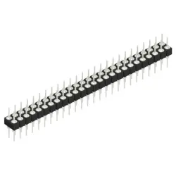 Pin header, 52 pole, pitch 2.54 mm, straight, black, MK 205 52 Z