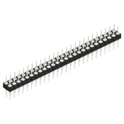 Pin header, 52 pole, pitch 2.54 mm, straight, black, MK 205 52 Z - 1