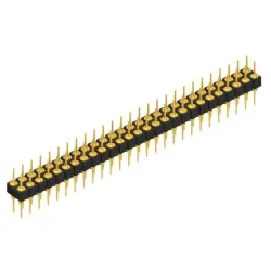 Pin header, 54 pole, pitch 2.54 mm, straight, black, MK 205 54 G