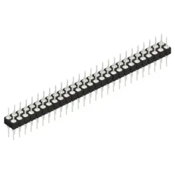 Pin header, 54 pole, pitch 2.54 mm, straight, black, MK 205 54 Z