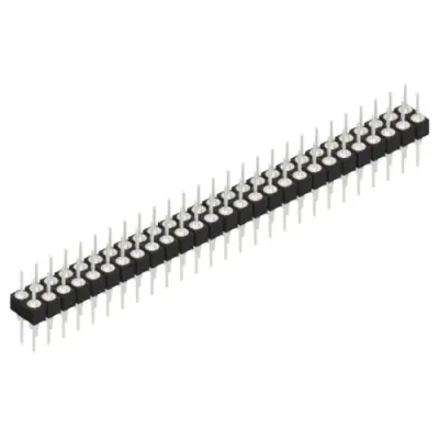 Pin header, 54 pole, pitch 2.54 mm, straight, black, MK 205 54 Z - 1