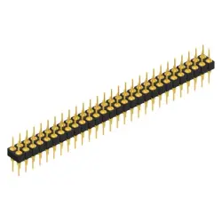 Pin header, 56 pole, pitch 2.54 mm, straight, black, MK 205 56 G