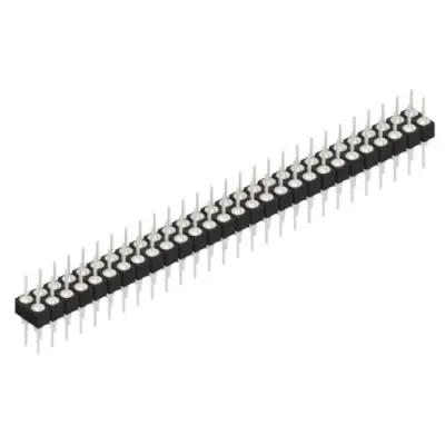 Pin header, 56 pole, pitch 2.54 mm, straight, black, MK 205 56 Z - 1