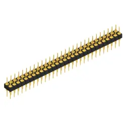 Pin header, 58 pole, pitch 2.54 mm, straight, black, MK 205 58 G