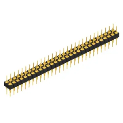 Pin header, 58 pole, pitch 2.54 mm, straight, black, MK 205 58 G - 1