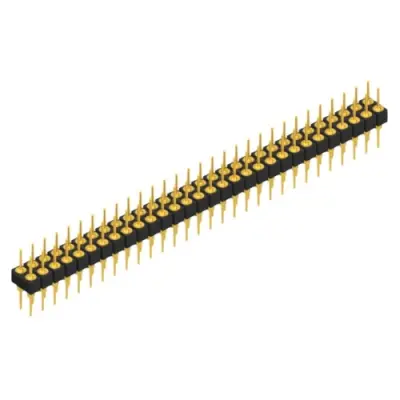 Pin header, 60 pole, pitch 2.54 mm, straight, black, MK 205 60 G - 1