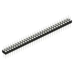 Pin header, 60 pole, pitch 2.54 mm, straight, black, MK 205 60 Z