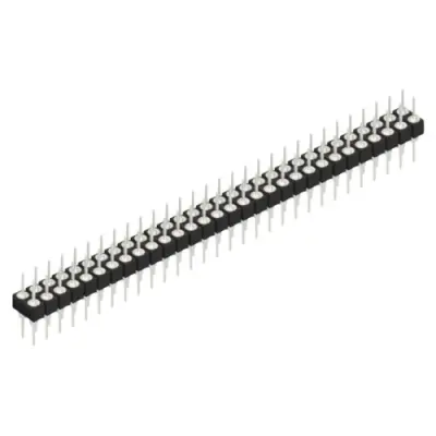 Pin header, 60 pole, pitch 2.54 mm, straight, black, MK 205 60 Z - 1
