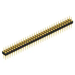 Pin header, 62 pole, pitch 2.54 mm, straight, black, MK 205 62 G