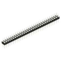 Pin header, 62 pole, pitch 2.54 mm, straight, black, MK 205 62 Z