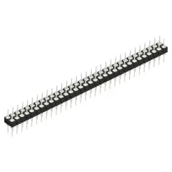 Pin header, 64 pole, pitch 2.54 mm, straight, black, MK 205 64 Z