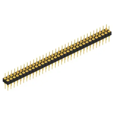 Pin header, 66 pole, pitch 2.54 mm, straight, black, MK 205 66 G - 1