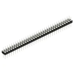 Pin header, 66 pole, pitch 2.54 mm, straight, black, MK 205 66 Z