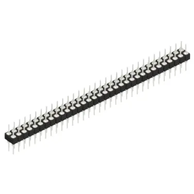 Pin header, 66 pole, pitch 2.54 mm, straight, black, MK 205 66 Z - 1