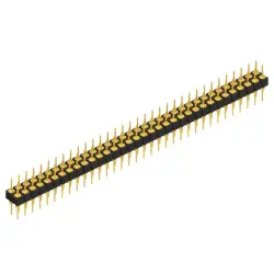 Pin header, 68 pole, pitch 2.54 mm, straight, black, MK 205 68 G