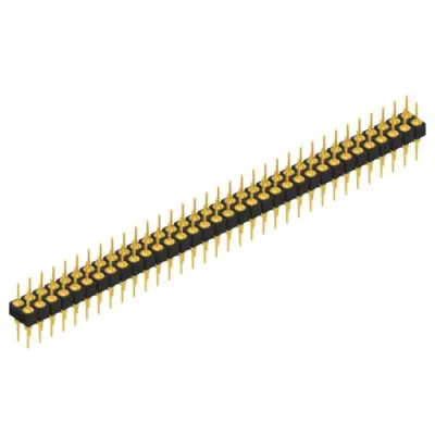Pin header, 68 pole, pitch 2.54 mm, straight, black, MK 205 68 G - 1