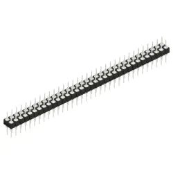 Pin header, 68 pole, pitch 2.54 mm, straight, black, MK 205 68 Z
