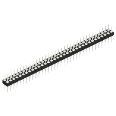 Pin header, 68 pole, pitch 2.54 mm, straight, black, MK 205 68 Z - 1