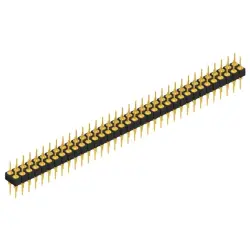Pin header, 70 pole, pitch 2.54 mm, straight, black, MK 205 70 G