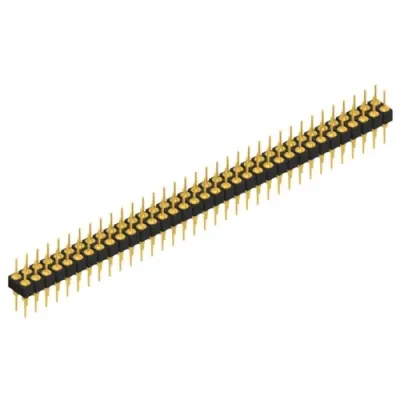 Pin header, 70 pole, pitch 2.54 mm, straight, black, MK 205 70 G - 1