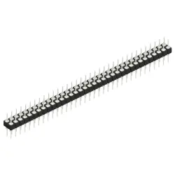 Pin header, 70 pole, pitch 2.54 mm, straight, black, MK 205 70 Z