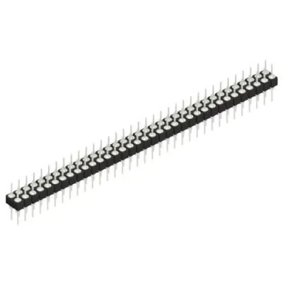 Pin header, 70 pole, pitch 2.54 mm, straight, black, MK 205 70 Z - 1