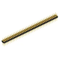 Pin header, 72 pole, pitch 2.54 mm, straight, black, MK 205 72 G