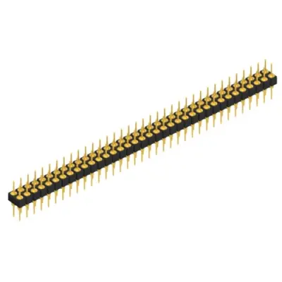 Pin header, 72 pole, pitch 2.54 mm, straight, black, MK 205 72 G - 1