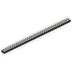 Pin header, 72 pole, pitch 2.54 mm, straight, black, MK 205 72 Z