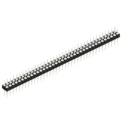 Pin header, 74 pole, pitch 2.54 mm, straight, black, MK 205 74 Z