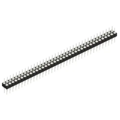 Pin header, 74 pole, pitch 2.54 mm, straight, black, MK 205 74 Z - 1