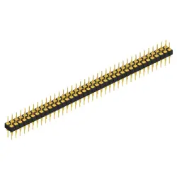 Pin header, 76 pole, pitch 2.54 mm, straight, black, MK 205 76 G
