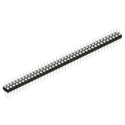 Pin header, 76 pole, pitch 2.54 mm, straight, black, MK 205 76 Z