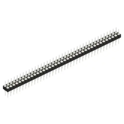 Pin header, 76 pole, pitch 2.54 mm, straight, black, MK 205 76 Z - 1